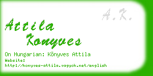 attila konyves business card